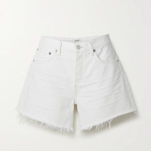 AGOLDE White Denim Shorts